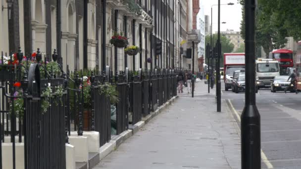 Gehweg Der Gower Street London — Stockvideo