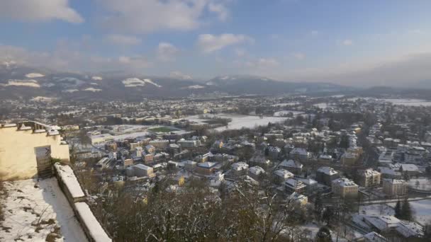 Salzburg Seen Winter Day — Stock Video