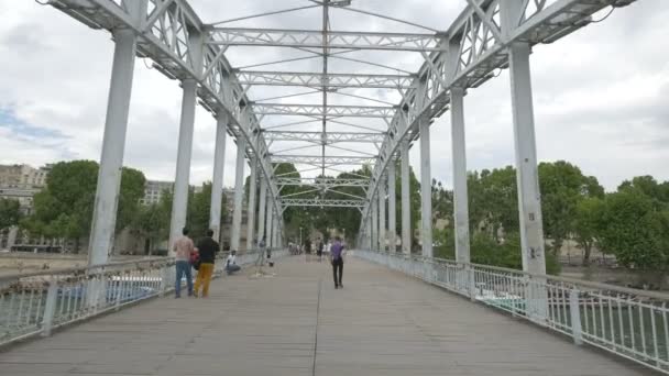 Ponte Austerlitz Sobre Rio Sena — Vídeo de Stock