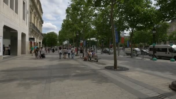 Avenue Des Champs Elysees Παρίσι — Αρχείο Βίντεο