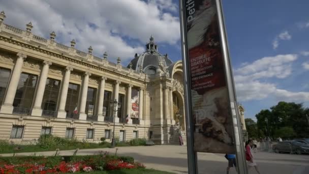 Paris Teki Petit Palais — Stok video