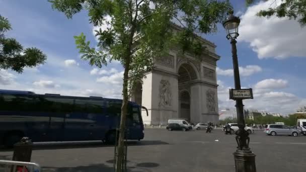 Verkehr Auf Der Place Charles Gaulle — Stockvideo