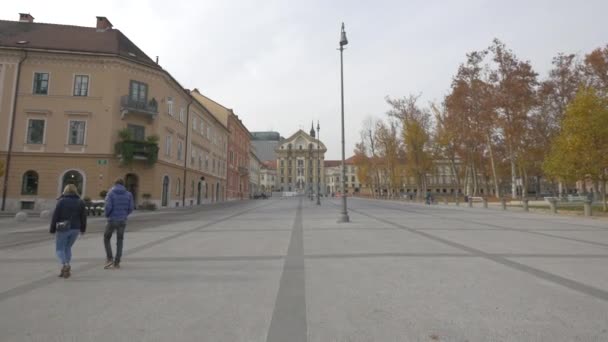 Plac Kongresowy Lublanie — Wideo stockowe
