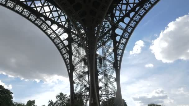Пирс Эйфелевой Башни Париж — стоковое видео