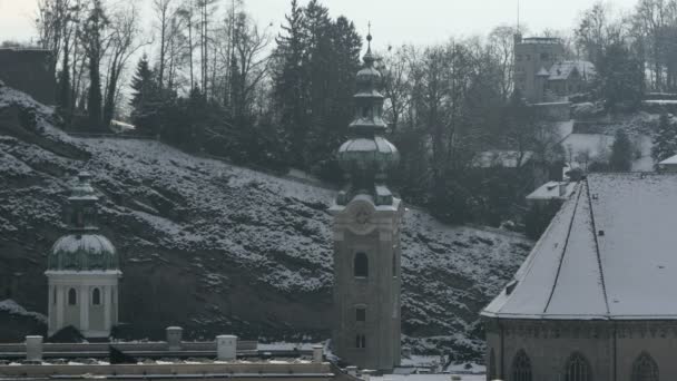 Gebouwen Torens Salzburg — Stockvideo