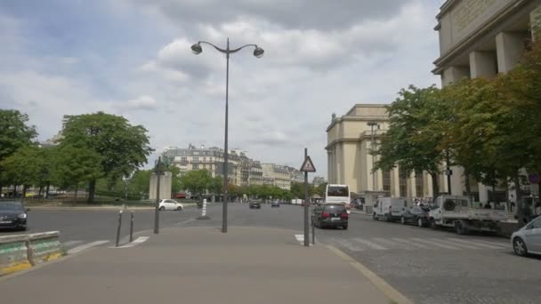 Place Trocadero Παρίσι — Αρχείο Βίντεο
