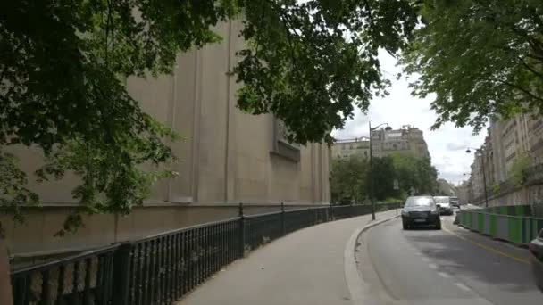 Sidewalk Rue Benjamin Franklin — Stock Video