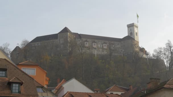 Ljubljanas Fästning — Stockvideo