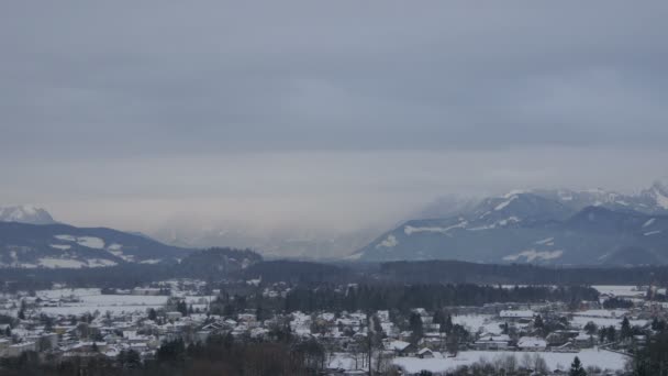 Winterlandschap Salzburg — Stockvideo