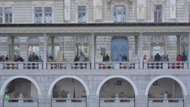 Menschen Auf Dem Zentralen Markt — Stockvideo