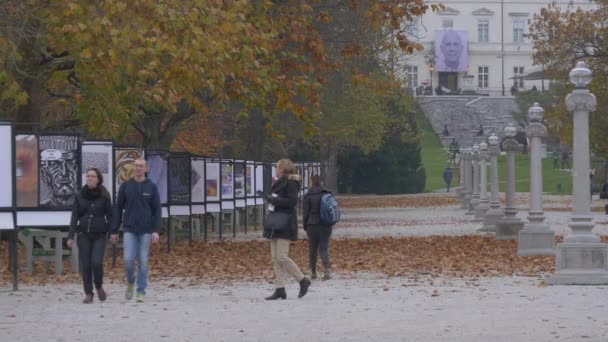 Main Alley Tivoli Park — Stock Video