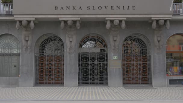 Ljubljana Daki Slovenya Bankası — Stok video