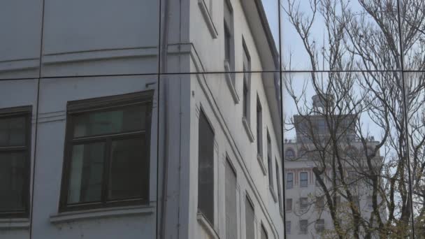 Budynki Gałęzie Bez Liści — Wideo stockowe