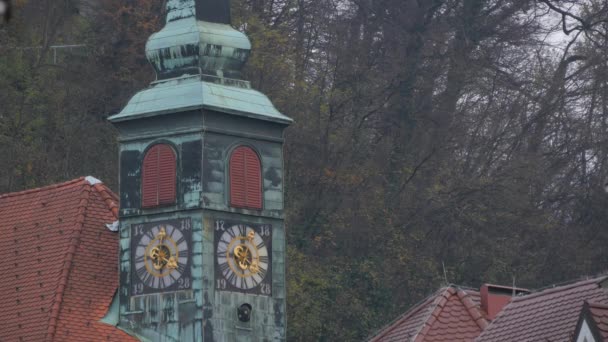 Torre Dell Orologio Del Municipio — Video Stock