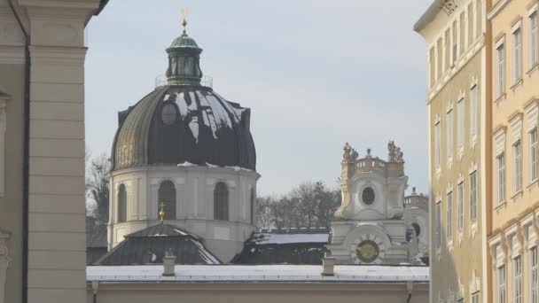 Kollegienkirche Kupolája Salzburgban — Stock videók