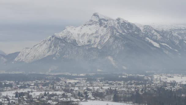 Uitzicht Bergen Bij Salzburg — Stockvideo
