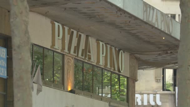 Pizza Pino Italiensk Restaurang — Stockvideo
