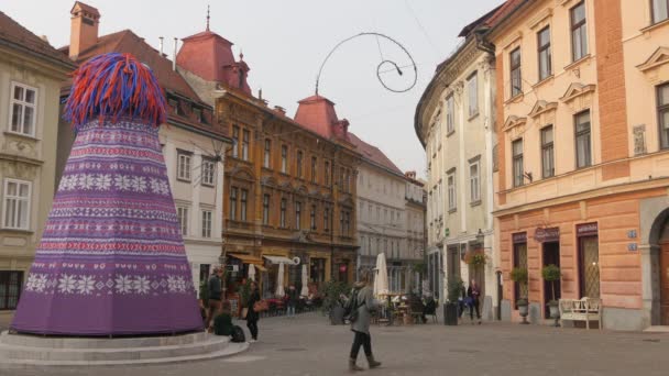Gornji Street Ljubljana — Stock videók