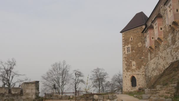 Старая Средневековая Крепость — стоковое видео