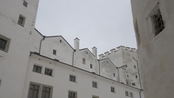 Las Murallas Fortaleza Hohensalzburg — Vídeos de Stock