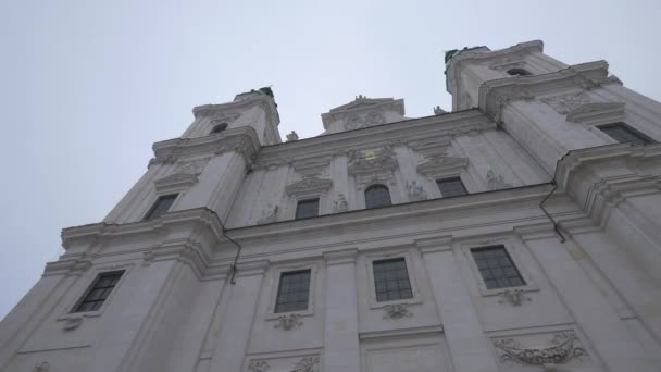 Pan Rechts Van Salzburger Dom — Stockvideo