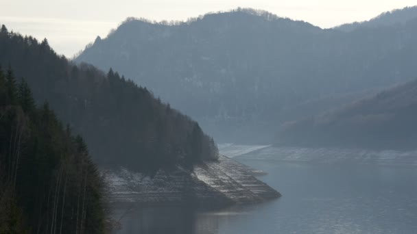 Bela Vista Lago Montanhas — Vídeo de Stock