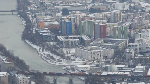 Vista Ángulo Alto Parte Innsbruck — Vídeo de stock