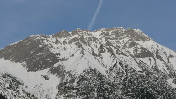 Hermosa Vista Montaña Durante Invierno — Vídeo de stock
