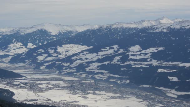 Paisagem Uma Cidade Montanhosa Innsbruck — Vídeo de Stock