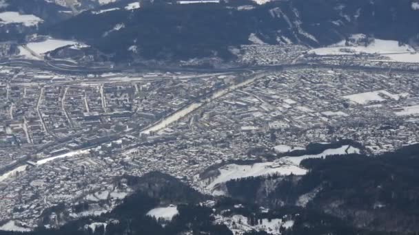 Vista Ángulo Alto Innsbruck — Vídeos de Stock