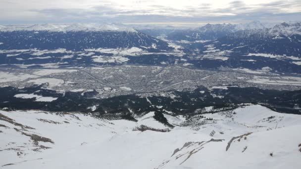Пейзаж Інсбрук Оточений Горами Австрія — стокове відео