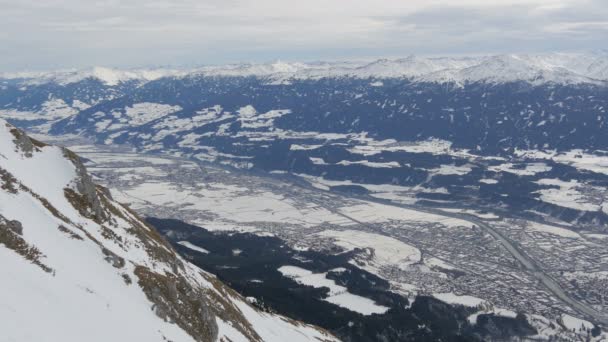 Innsbruck Vista Dalla Cima Una Montagna — Video Stock