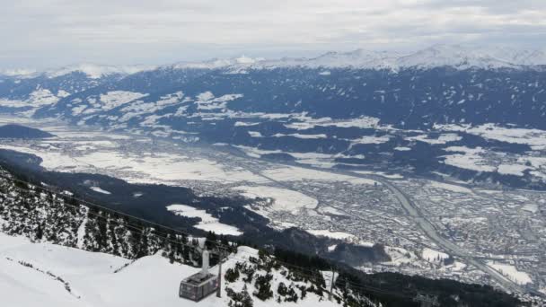 Vista Alto Angolo Sulle Montagne Circostanti Innsbruck — Video Stock