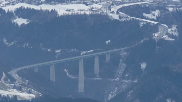 High Angle View Europa Bridge Innsbruck — Stock Video