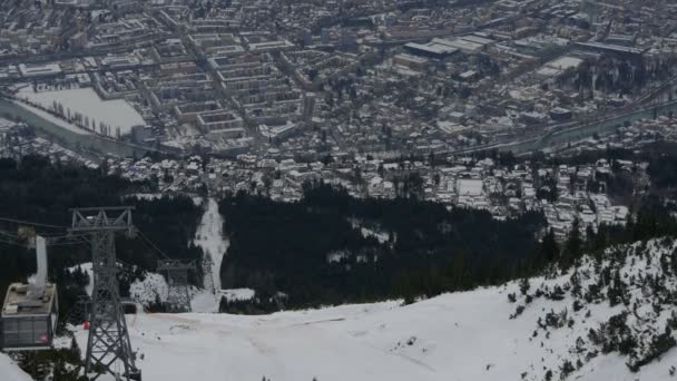 Stadsbilden Innsbruck Vintern — Stockvideo