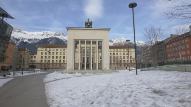 Landhausdenkmal Landhausplatz Innsbruck — Stockvideo