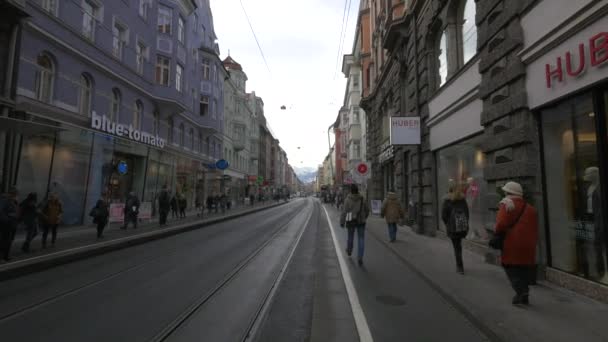 Anichstrasse Στο Innsbruck Αυστρία — Αρχείο Βίντεο