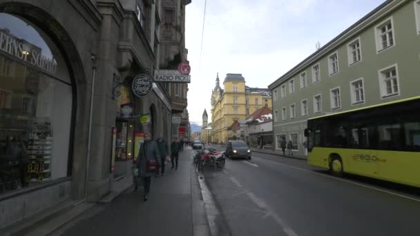 Maximilian Caddesi Innsbruck Avusturya — Stok video