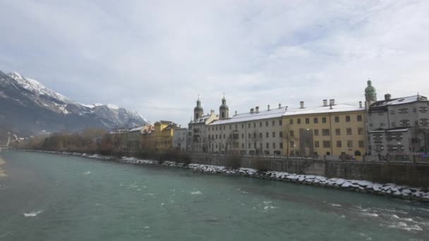 Inn River Innsbruck — Stockvideo