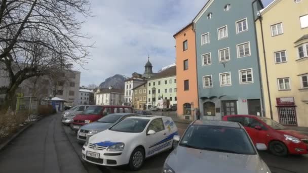 Vista Innerstrasse Innsbruck Áustria — Vídeo de Stock