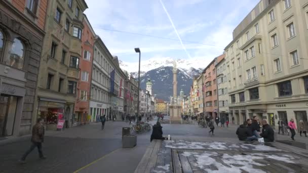 Maria Theresien Strasse Innsbrucku — Wideo stockowe