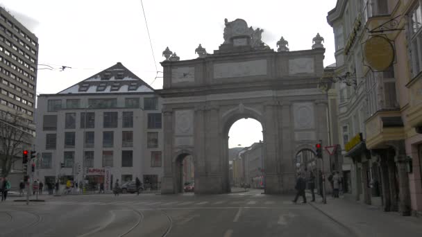 Triumphpforte Innsbruck Austria — Stock Video