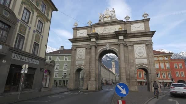 Aglomerados Innsbruck Áustria — Vídeo de Stock