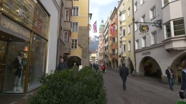 Herzog Friedrich Strasse Innsbruck — Stockvideo