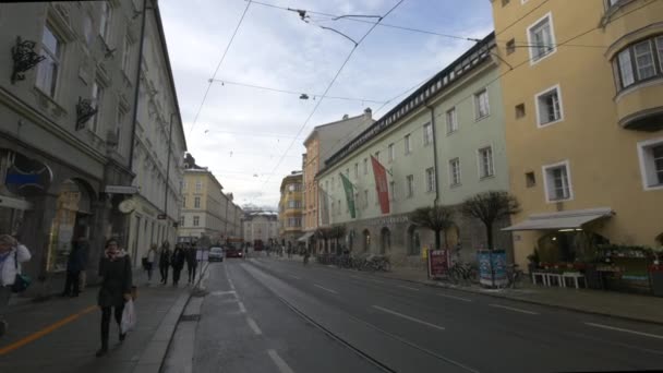 Burggraben Utca Innsbruckban — Stock videók