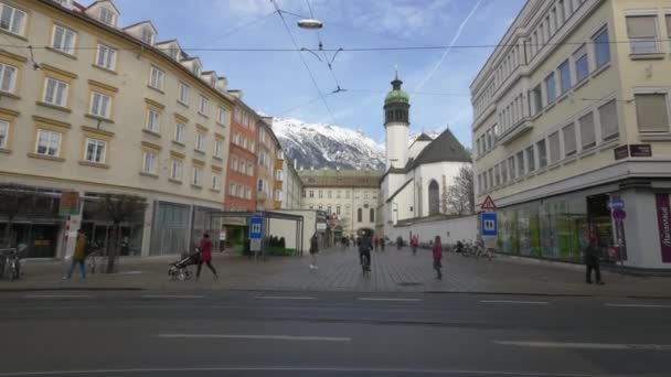 Innsbruck Taki Öfke Üniversite Caddeleri — Stok video