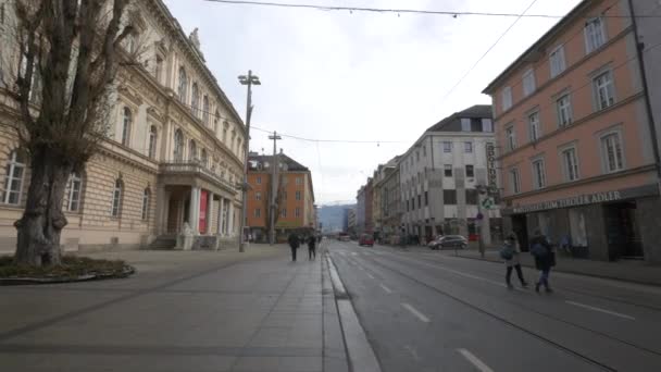 Innsbruck Taki Müze Sokağı — Stok video