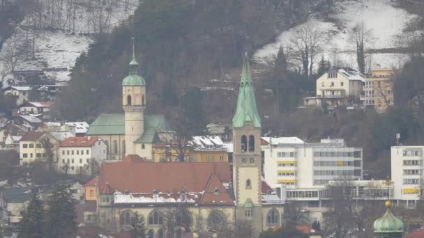 Two Churches Innsbruck — Stock Video