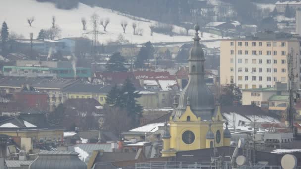 Wieża Zegarowa Urzędu Pocztowego Innsbrucku Austria — Wideo stockowe