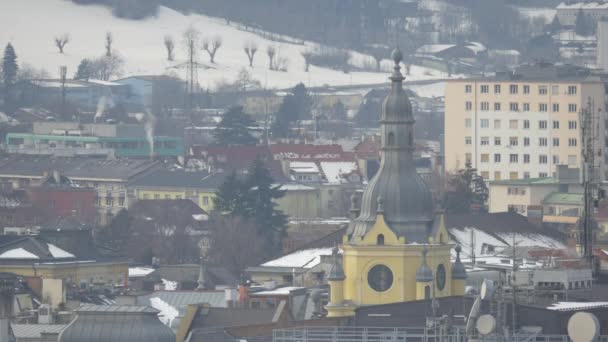 Klocktornet Postkontoret Innsbruck Österrike — Stockvideo